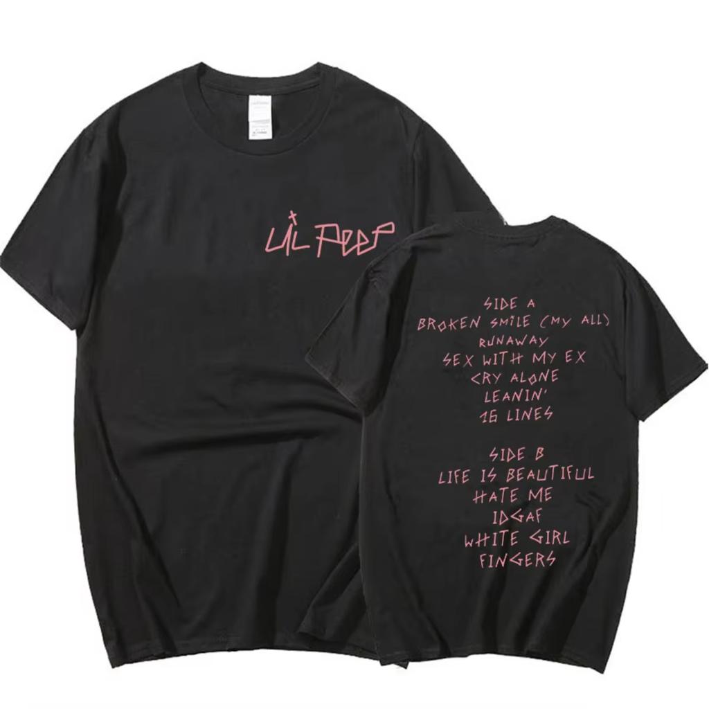Hip Hop Rap Doublesided Printed Women Tshirt Fashion Trend Top for Spring and Summer Pure Cotton Unisex Short Sleeved Tshirt