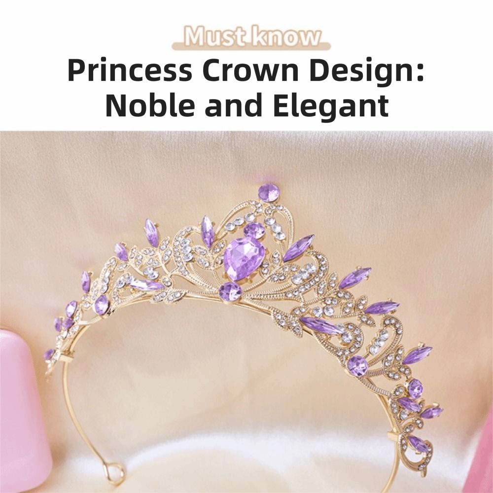 Crystal Queen Princess Crown Baroque Diadem Headwear Bride Tiaras Birthday Celebration
