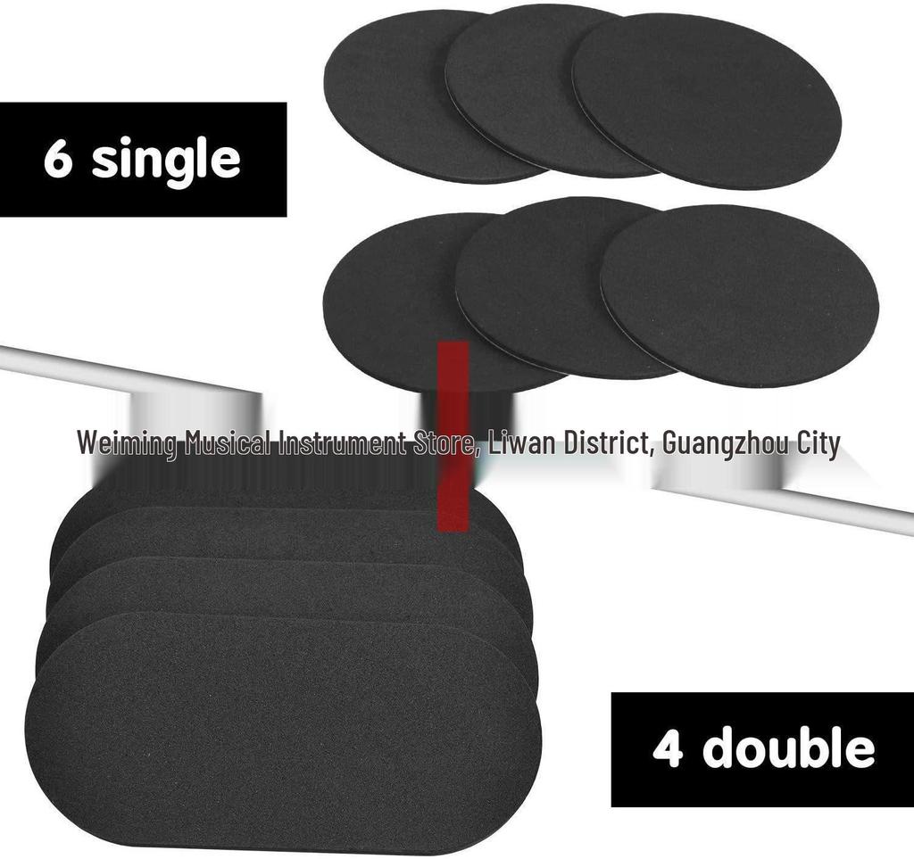 10-Piece Kick Drum and Floor Drum Protection Stickers - Drumhead Reinforcement and Pedal Guard.