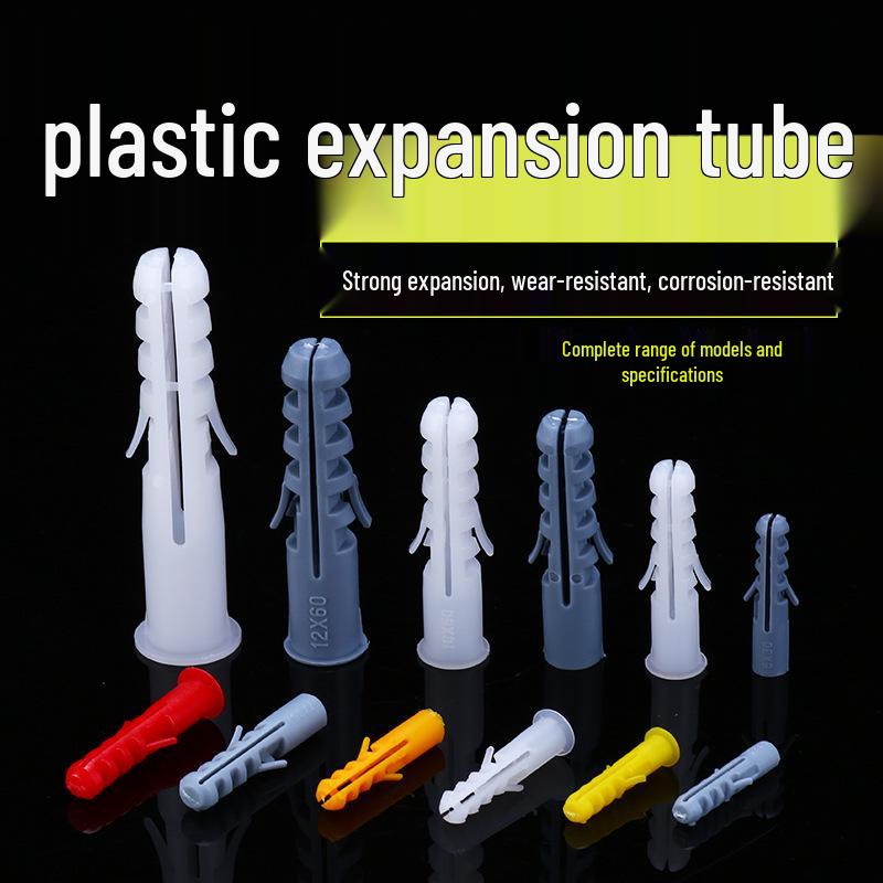 

Gray 6x30mm Capless Fish-Shaped Plastic Expansion Tube Screw Plug with Rubber Pellet - New Style Custom M12X45 (100 pieces)