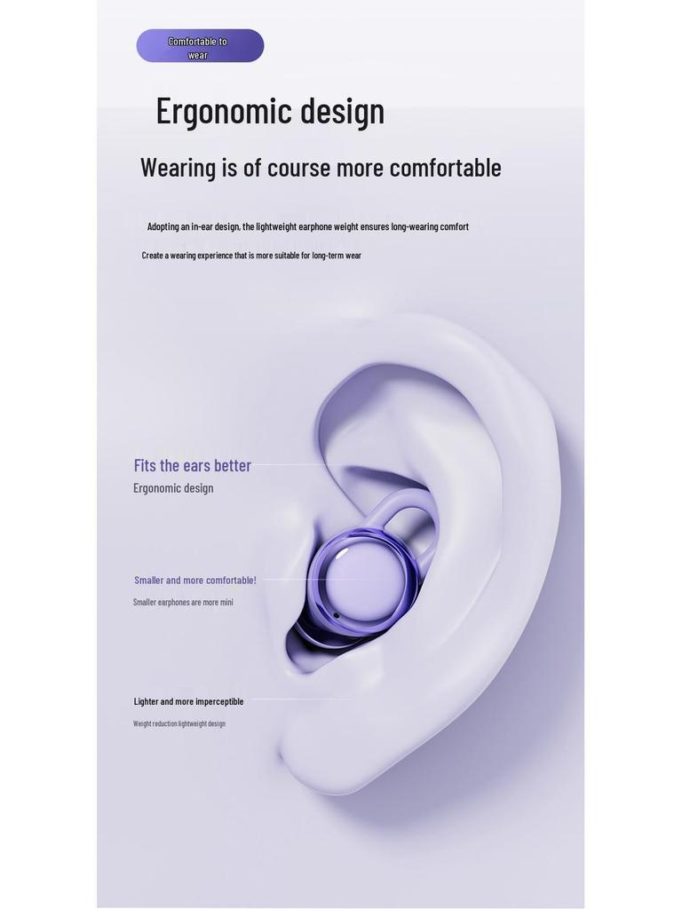 2025 Bluetooth Clip-on Sports Earphones: Noise Cancelling, Power Display, Long Battery Life, High Sound Quality