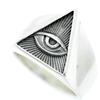 [Silver One] Silver 925 Eye of Providence Pyramid Ring Men's Ko [No. 21] Ring