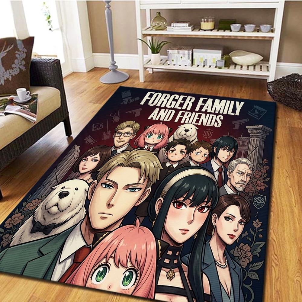 SPY FAMILY Bedroom Carpet, Living Room Decor, Home Cool Movie Mat Play Floor Mat -HE58