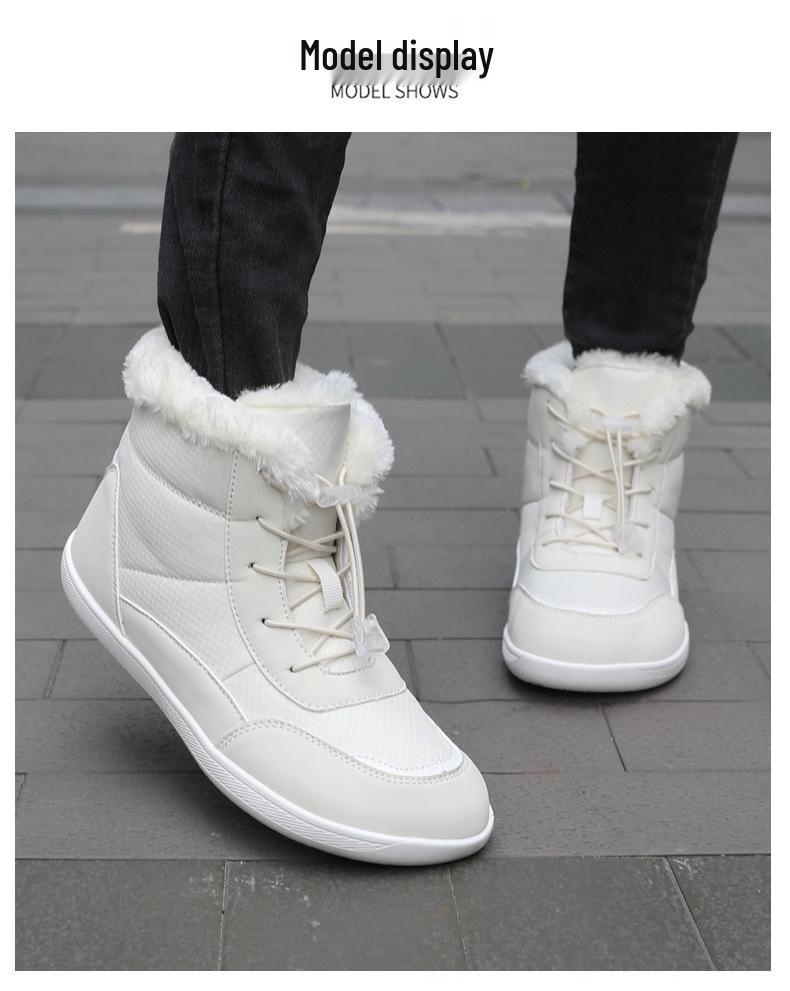 Women's Fleece-Lined Winter Boots, Plus Size, Wide Toe, Thick Cotton, Outdoor Warm Snow Shoes