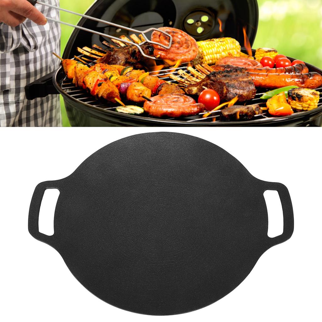 Korean   BBQ Grill Pan Korean Round Griddle Non Stick 6 Layer Coating Round Griddle for Indoor Outdoor