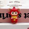 Cute Red Cartoon Sheep Keychain Soft Rubber Pendant Suitable For Christmas Gift Key Organizer Bag Decor