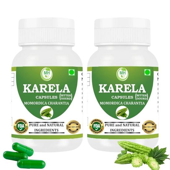 

Morsan s Karela Extract (Momordica charantia) Capsules, Pack of 2 x 60 x 500 mg. Veg. Capsules (2)