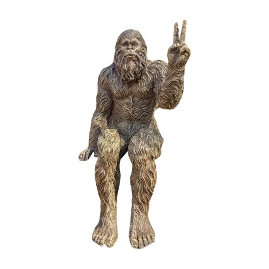 

Средний палец снежного человека Статуэтка Смоляные ножницы Руки Статуя дикаря Скульптура Главная B светло-коричневого