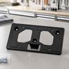 License Plate Bracket, Black ABS Front Mount, Plate Support for 2017-2019 Vehicle Application, Replaces HO1068124 191275377604 with Screw Point Design