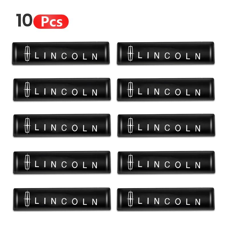 2/4/10Pcs 3D Car Badge Decorative Stickers For Lincoln Continental Aviator Navigator MKX Energy Zephyr Voyager Electric MKC MKS hpo0