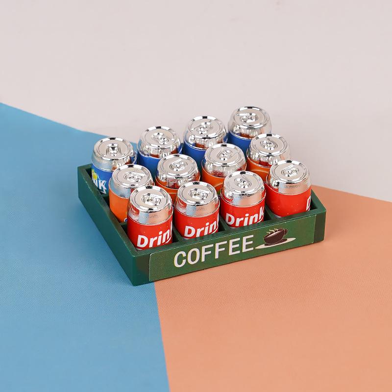 

1:12 Миниатюрный Набор Банки Газировки Мини Модель Супермаркета Сцена Съедобная Игрушка Украшение для Кукольного Дома