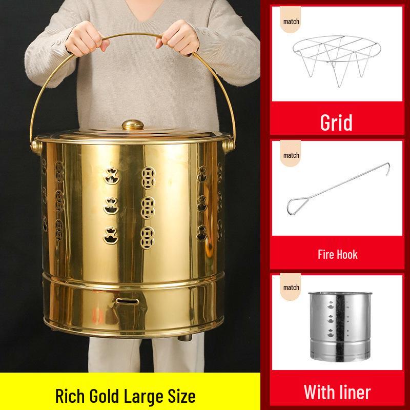 Incinerator Fire Bucket for Burning Paper and Incense