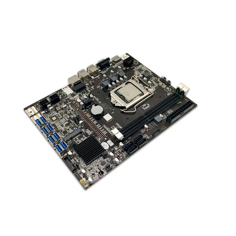 BTC B75 Mining Motherboard LGA1155 8*PCIE To USB3.0 Supports 8 GPU Graphics Card DDR3 DIMM RAM ETH Bitcoin Ethereum Miner Rig