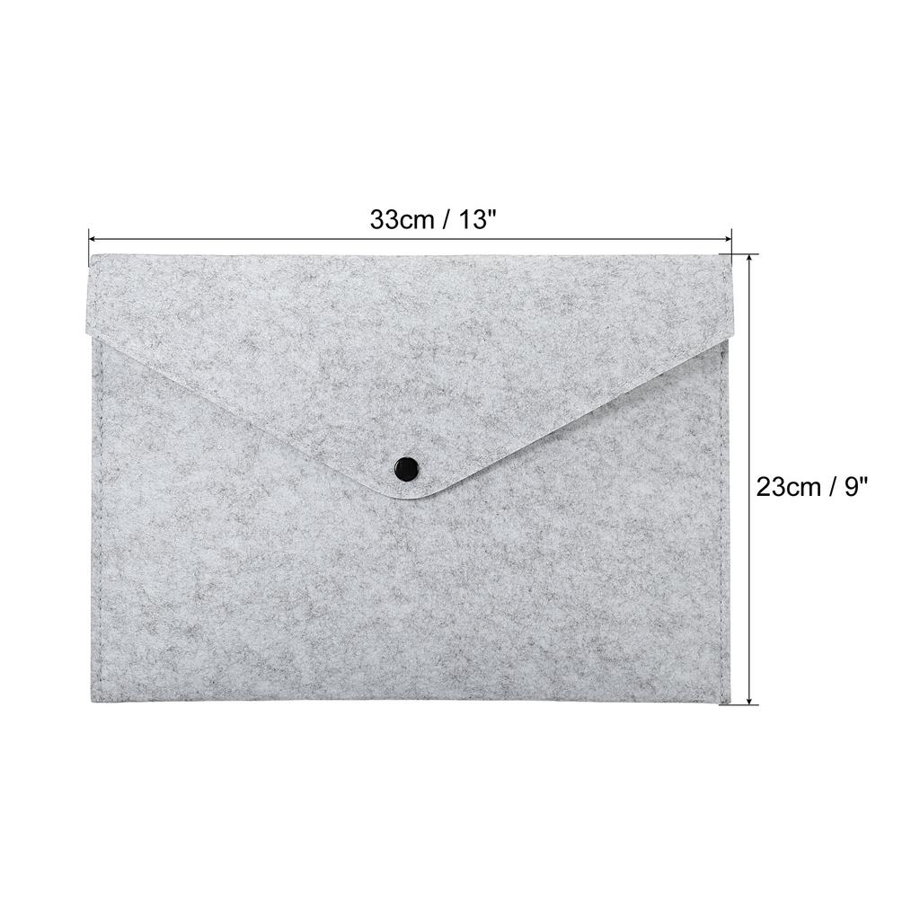 2Pcs Simple A4 Big Capacity Document Bag Felt File Bag Business Briefcase File Folder Filing Products Storage Pouch Organizer