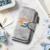 Vintage Surf Print Long Wallet Multi Card Slot Casual Portable Fashion Purse