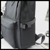 Unisex Advanced PU Schoolbags for College Students High School Elegant Black 3 Pcs Set Backpack with Study Bag Pencil Box