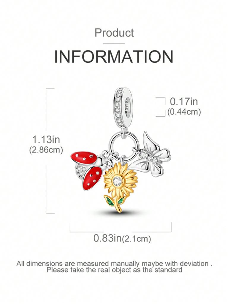 Charms Plata Colorful Insect Butterflies Beads Charm Copper Plated Fit Charms Original Bracelet For Jewelry Making Diy Charm