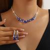 Elegant Crystal Necklace & Earrings Set for Weddings and Banquets