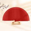 Traditional Wooden Hand Fan Classical Vintage Spanish Solid Color Folding Fan