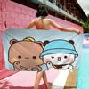 Bubu E Dudu Carino Cartone Animato Coperta in Microfibra Asciugatura Rapida Asciugamani da Spiaggia Stampa Oversize Super Assorbente Coperta Asciugamano da Piscina