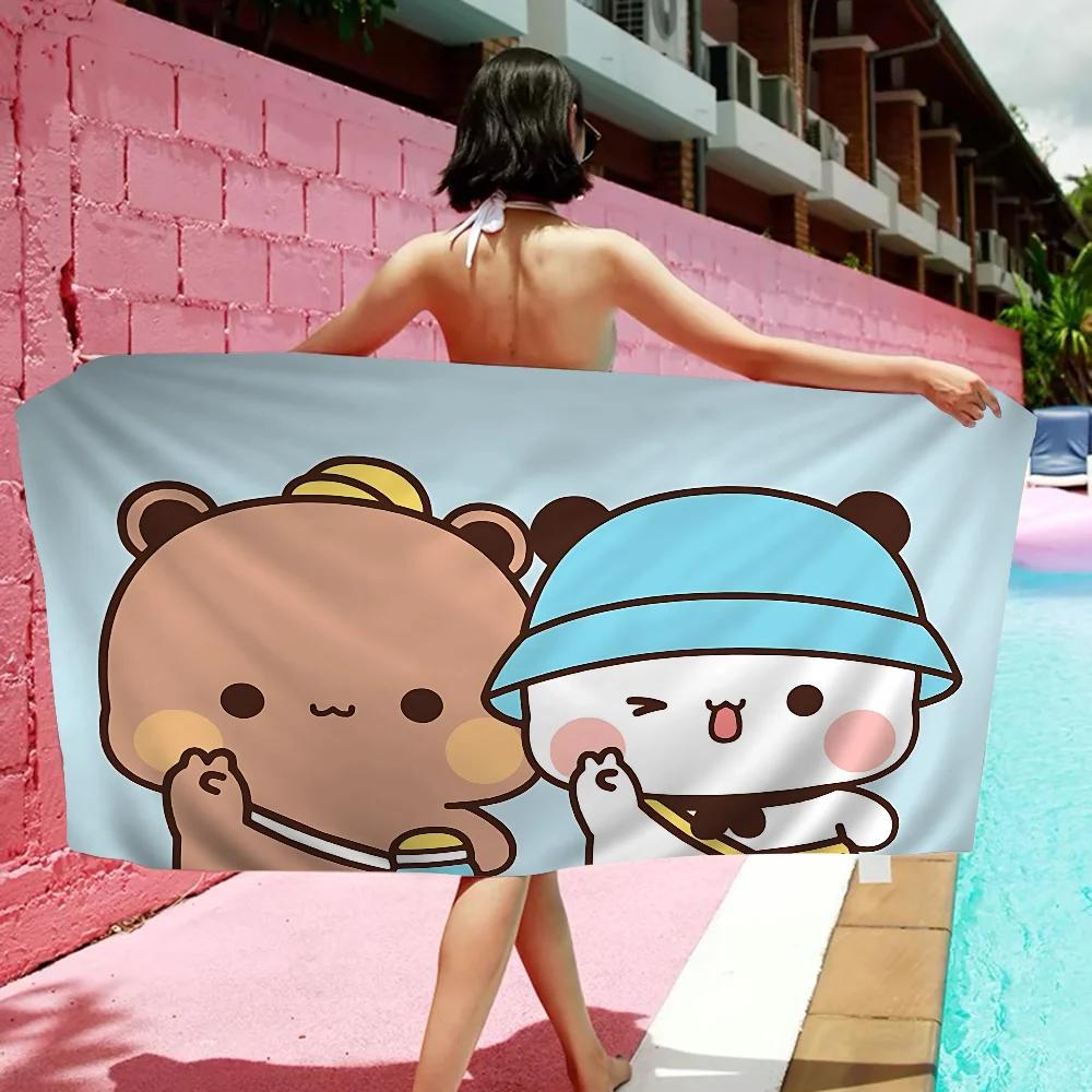 Bubu E Dudu Carino Cartone Animato Coperta in Microfibra Asciugatura Rapida Asciugamani da Spiaggia Stampa Oversize Super Assorbente Coperta Asciugamano da Piscina