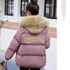 Kurz und bündig: Damen Baumwolljacke mit dicker Wattierung und warmem Kragenmantel für Frauen