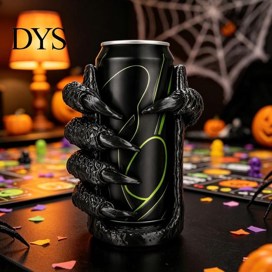 Raffredda Lattine per Feste Artiglio Gotico Portabevande per Lattine da 12oz, Supporto per Bevande Mostro Stampato in 3D con Display da Tavolo Halloween Manico Laterale, Unico