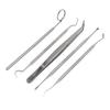 5pcs Dental Tools Pick Hygiene Set Plaque Remover Stainless Steel Tooth Scraper Teeth Cleaning Tools with Oral Mirror