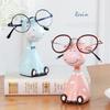 Niedliches Tierharz Schreibtischornament und Brillenhalter, Dekorative Desktop-Figur für Büro, Zuhause und Arbeitszimmer