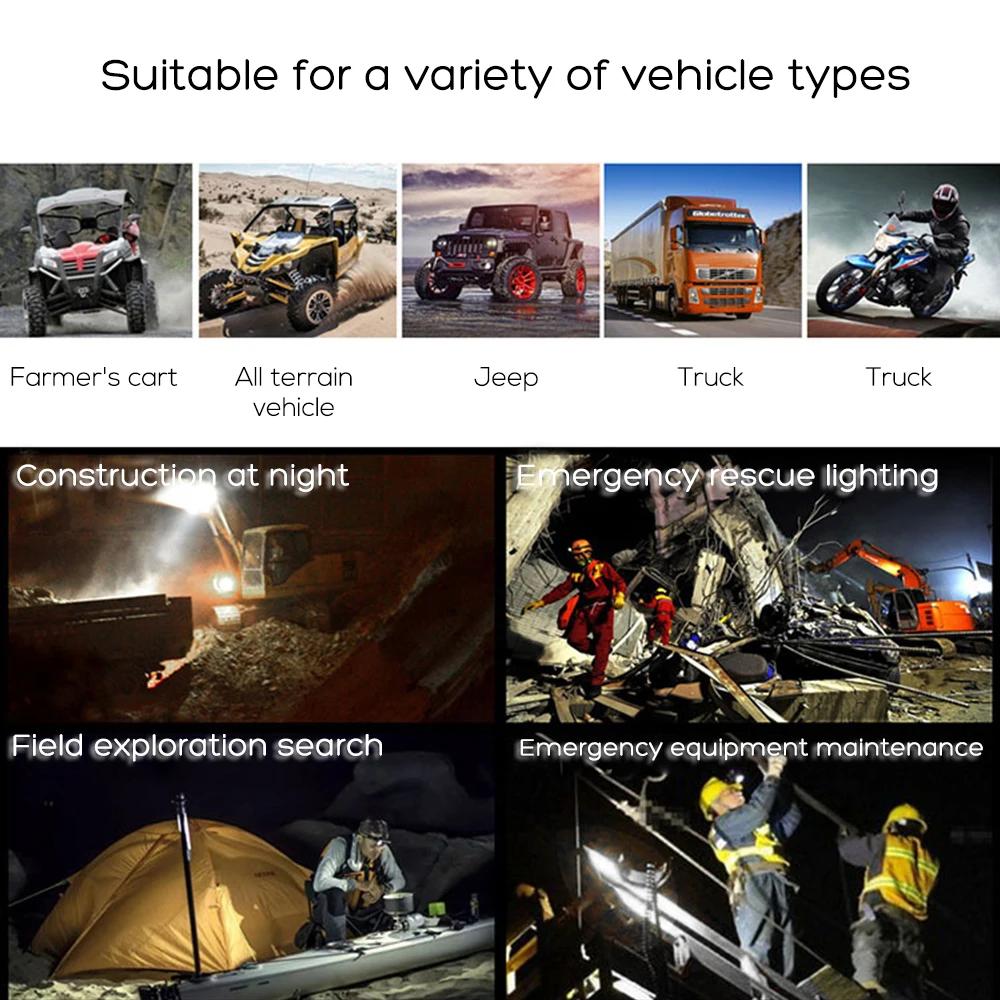 42W/48W Car Truck LED Bar Off Road Headlights Work Lights 14LED 16LED For Tractors Spotlight For ATV UTV Truck Tractor