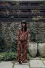 EASE Warp Pants Flower Camel