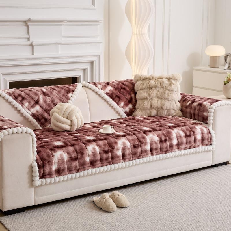 

Фланелевая подушка для дивана осень и зима мягкая и теплая новый кожаный чехол для дивана нескользящий чехол ткань полотенце подушка для сиденья 70*70cm