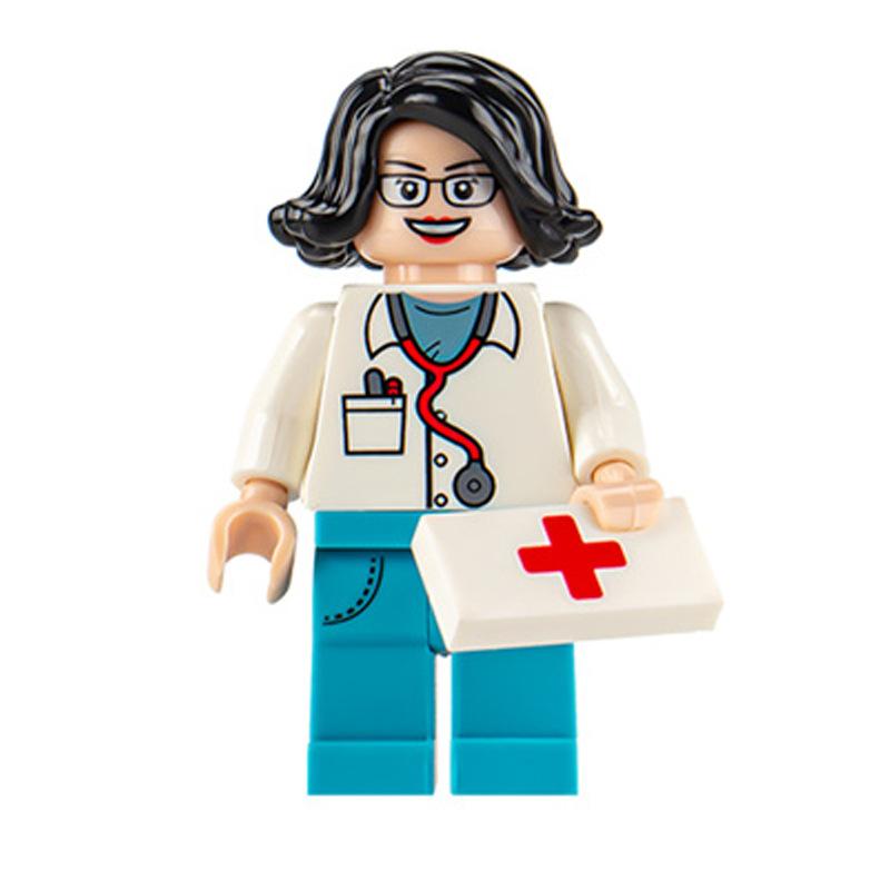 Spielzeug Baustein Arzt Krankenschwester Abnehmbare Nähte Stadt Charakter Modell