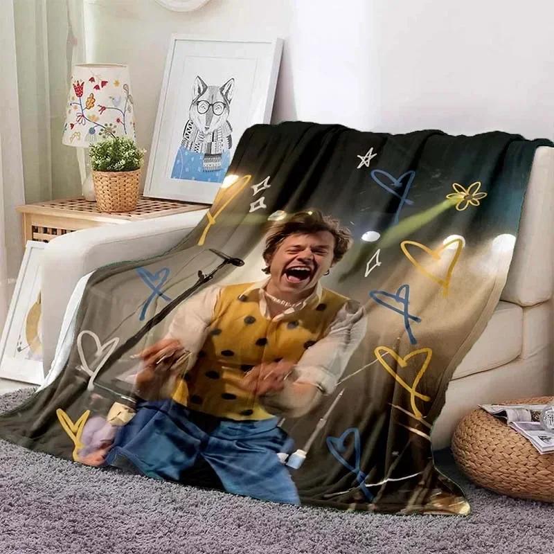 

Harrystyles Soft Flannel Throw Blanket for Bedroom Living Room Sofa Travel and Picnic Warm and Retro Style 40x50in