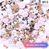 Yantuo 1000g Mixed Packaging Flat Back Pearls Resin Rhinestone Jelly Rhinestones Bulk Abs Loose Pearl for DIY Decoration