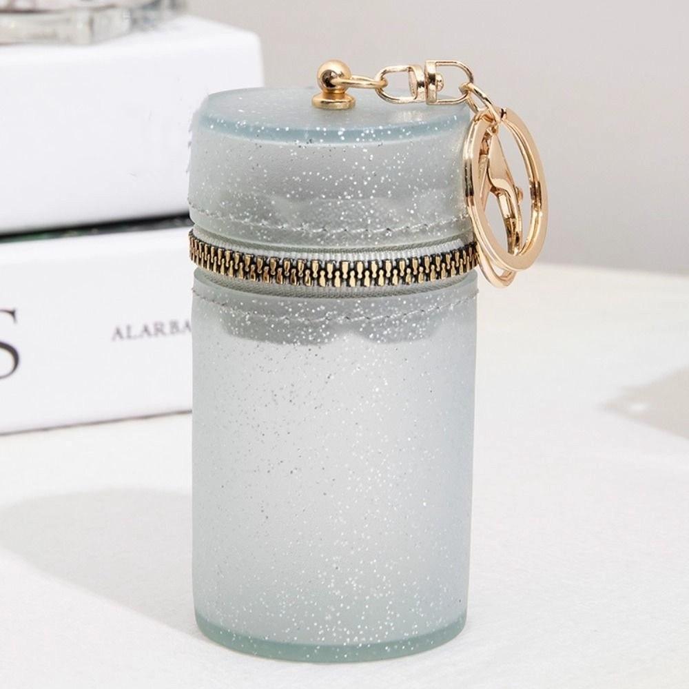 

Многофункциональный ПВХ кошелек для монет однотонный прозрачный чехол для губной помады для улицы белый