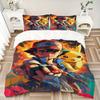 3pcs Bedding Set Pokemon Trainer Pikachu Includes 1 Comforter + 2 Pillowcases, Without Pillow Inserts, Soft Comfortable, Lightweight Breatha