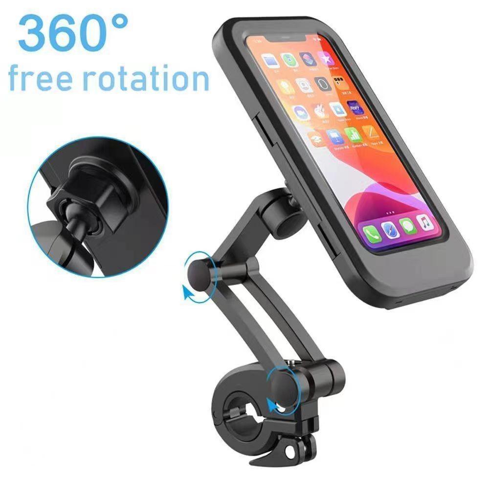 Nuovo porta telefono impermeabile per navigazione su moto elettrica per fattorini, copertura antipioggia completamente chiusa per scooter elettrico con touch screen, set da 2