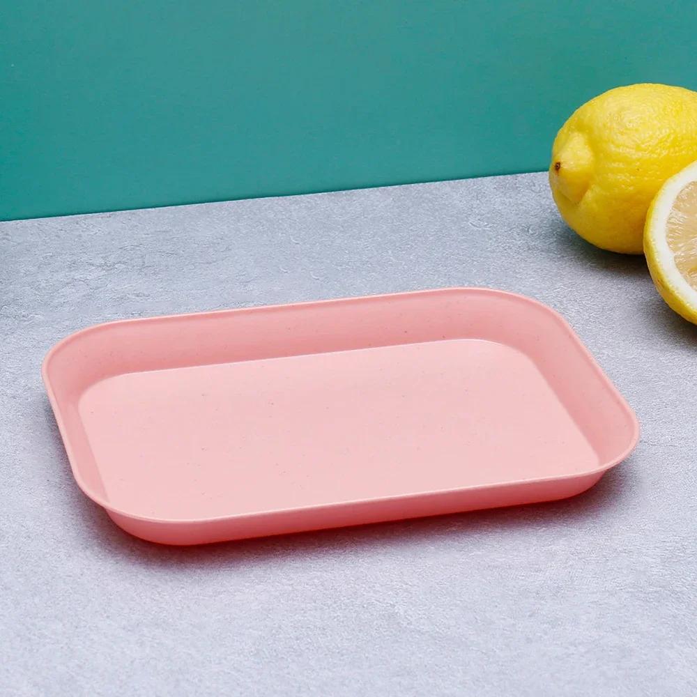 Creative Wheat Straw Rectangular Plate Melamine Healthy Tableware Utensils Dessert Sushi Pasta Plate Dishes Kitchen Cooking Tool