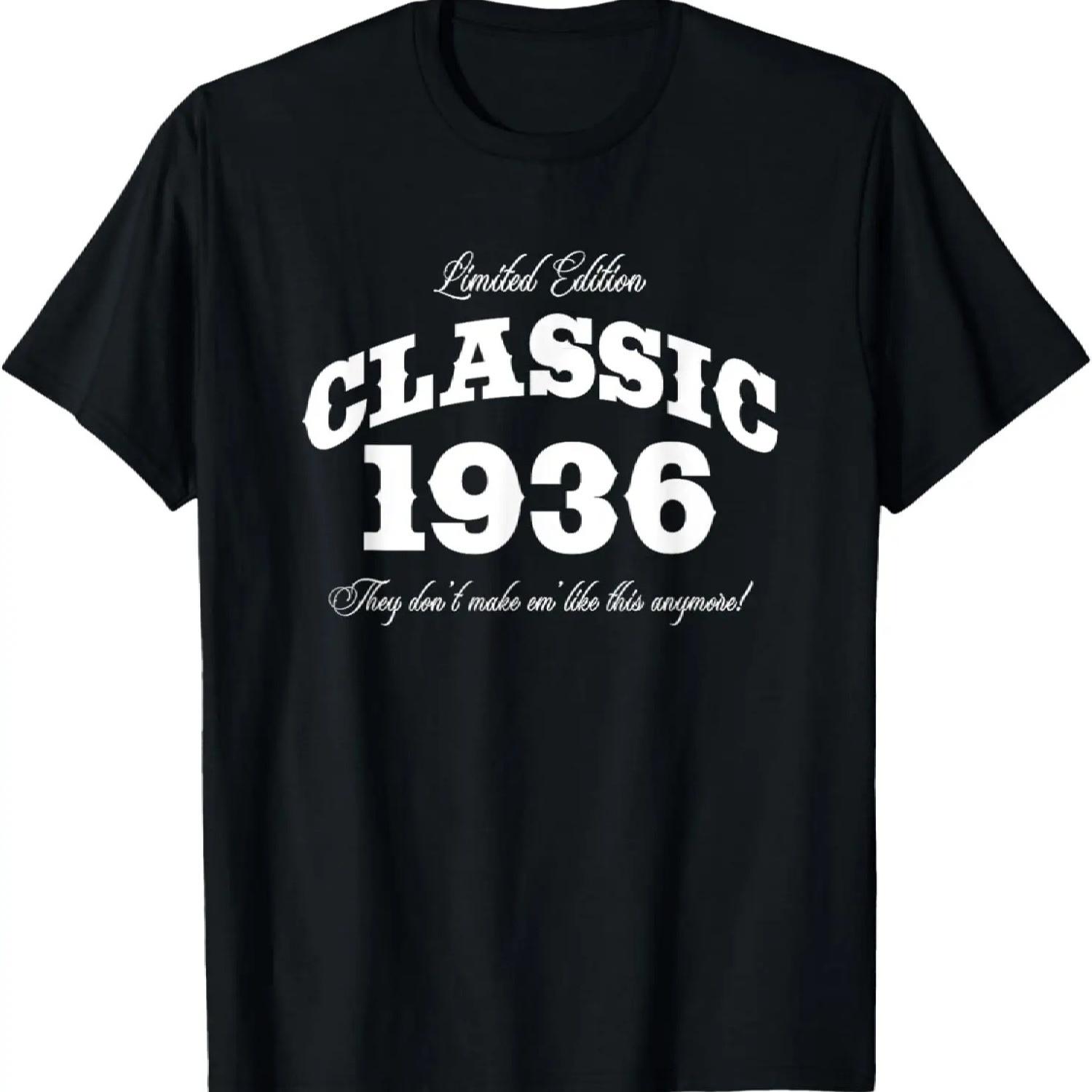 

88 Year Old_ Vintage Classic Car 1936 88th Birthday T-Shirt S чёрный