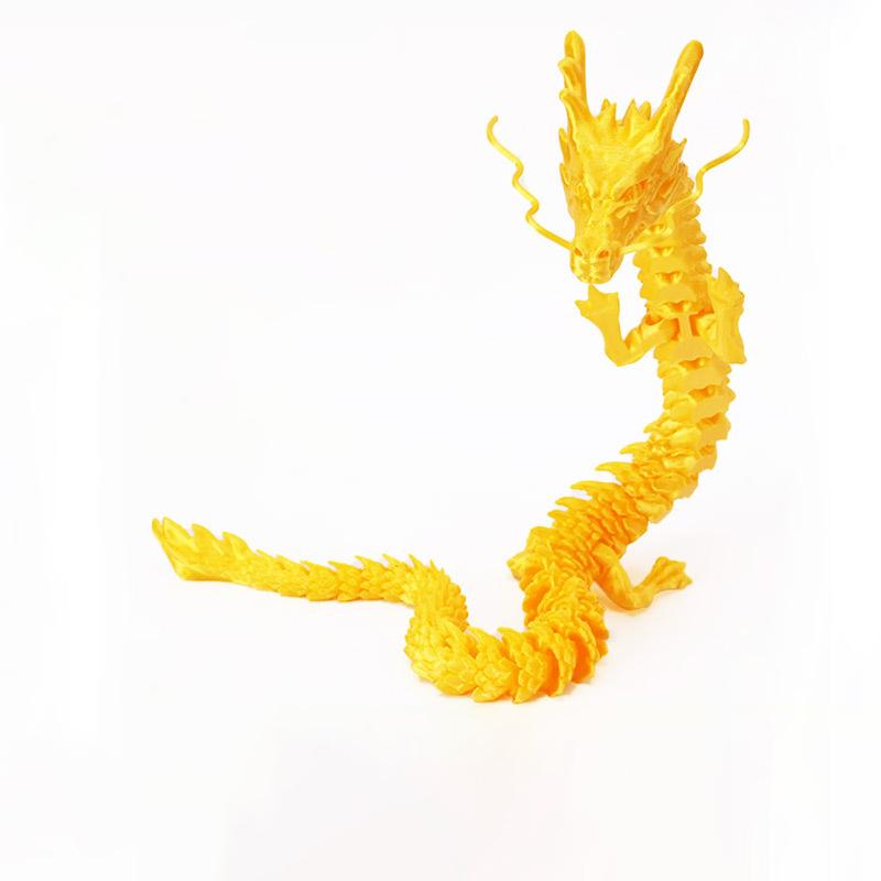 30CM 3d Printed Crystal Dragon Antistress Fidget Decompression Toy Rotatable Articulated Perfect  Figure Radiant Dazzling Colors