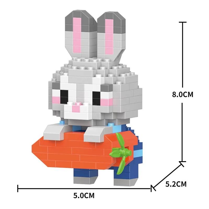 Cartoon Building Blocks, Animal Dolls, Educational Assembling Toys, Ornaments, Small Particles, Children's Birthday Gifts