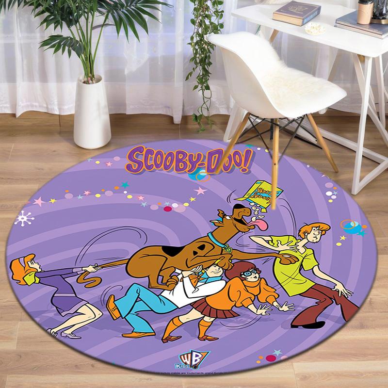Halloween supernatural comedy adventure movie Scooby-Doo Round Carpet Soft Home Decoration Corridor Table and Chair Anti slip Outdoor Floor Mat rug 2