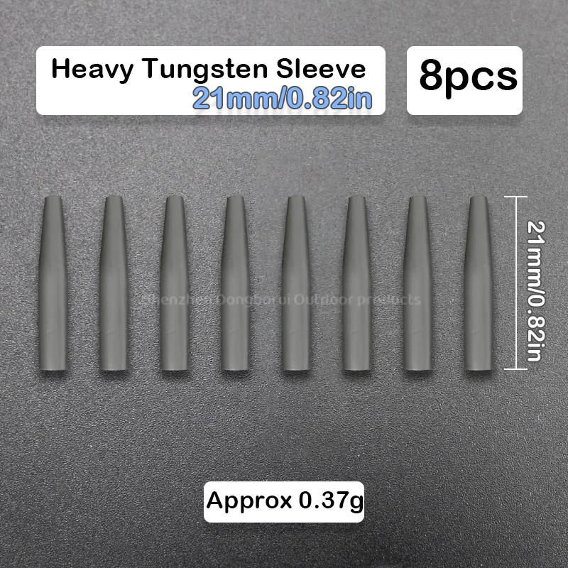 

8 шт. Тяжелые вольфрамовые рукава Карповые рыболовные аксессуары 20 мм/33 мм Подходят для вертлюга размера 8 Для карповой рыбалки Волосяная оснастка Конечная оснастка