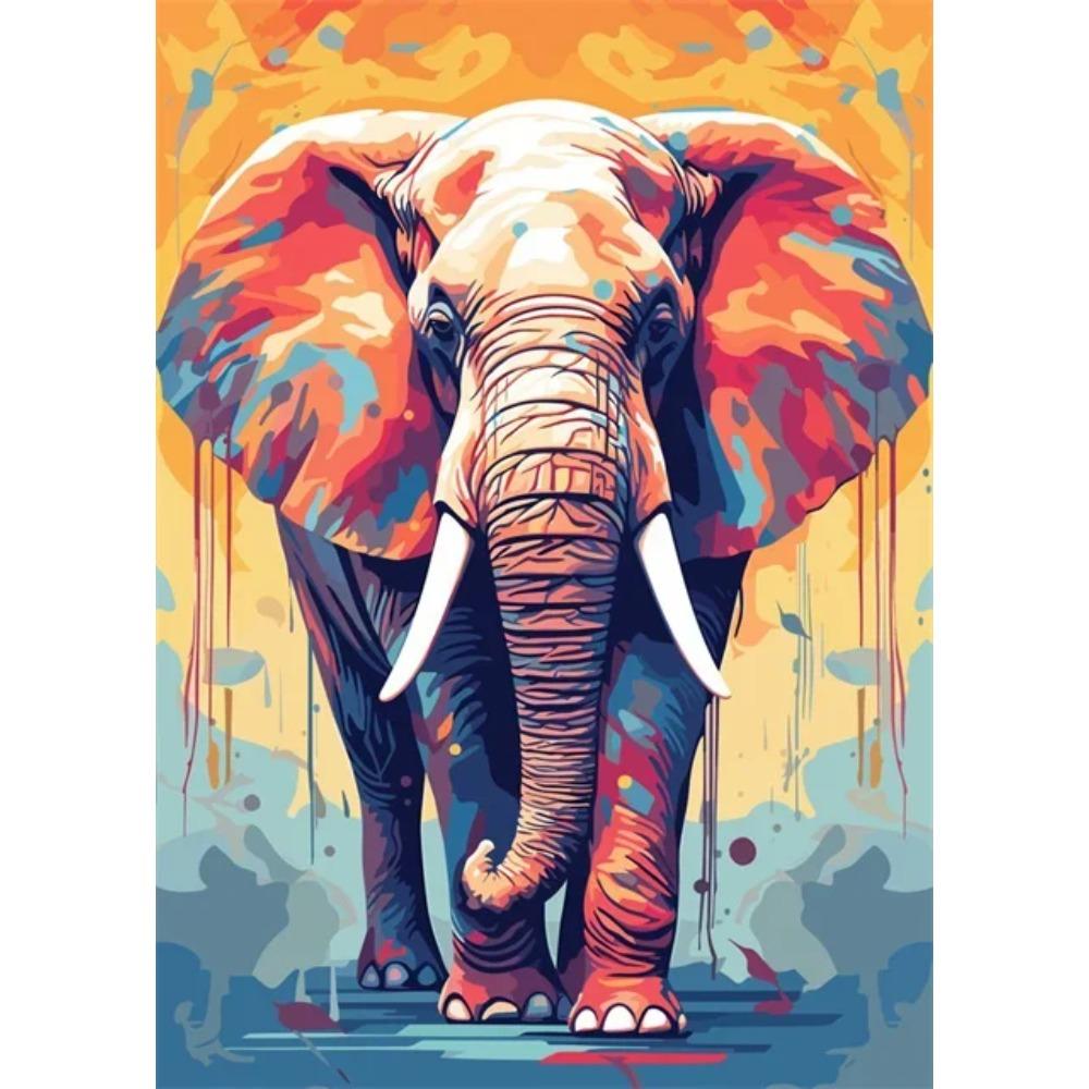 Abstrakt Färgstark Vilda Djur Canvasmålning Bläckfisk Katt Apa Lejon Graffiti Popkonst Målare Väggkonst Väggmålning för Heminredning