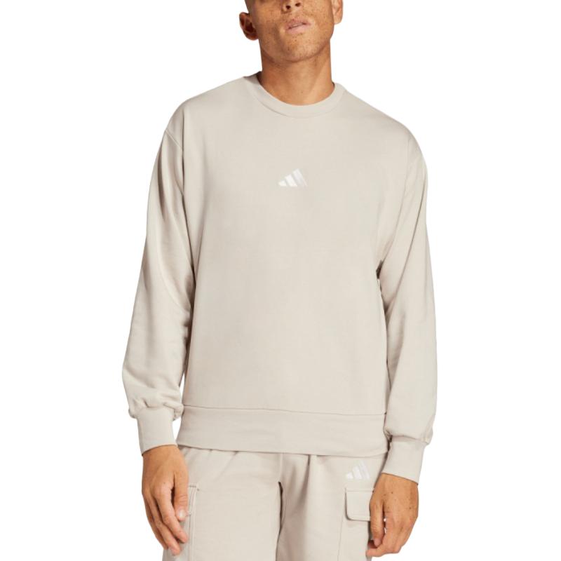 adidas M Feelcozy Pulóver Alkalmi Kerek Nyakú Ejtett Vállú Hosszú Ujjú Férfi Pulóver Szürke IN6087