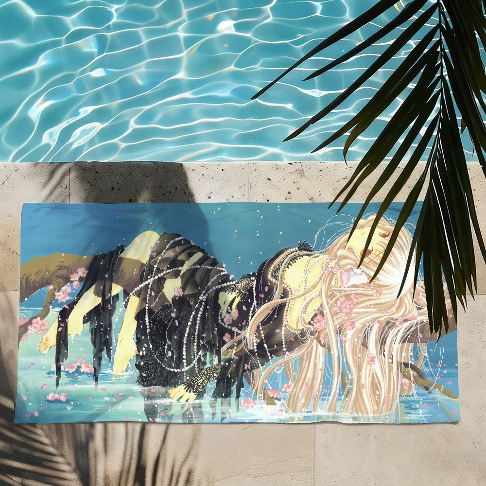 Anime C-Chobits Cute Chi Towel Quick Dry Absorbent Beach Towel for Sports, Fitness, Swimming and Outdoor Activities