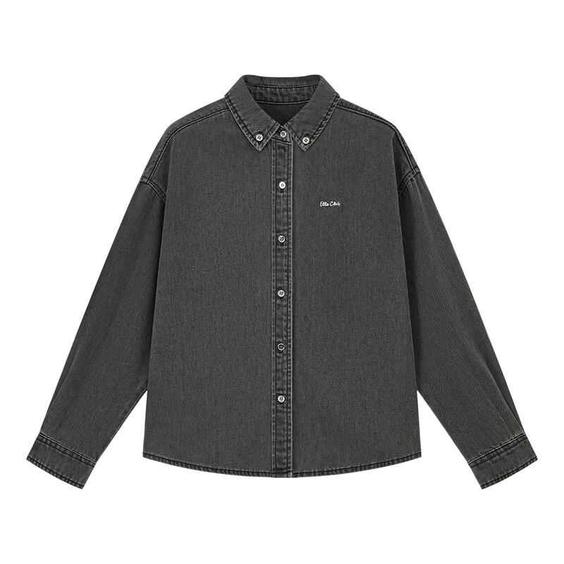 ELLE KIDS Mädchen Langarmshirt aus gewaschenem Denim