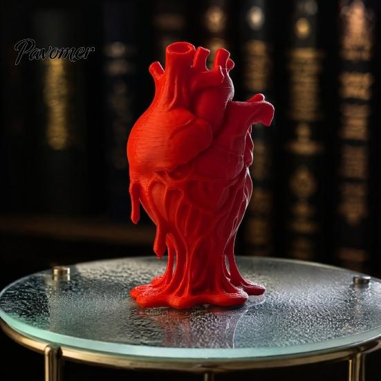 Dark Academia Desktop Ornaments 3D Printed Human Heart Model, Anatomical Figurine, Decorative Sculpture Immersive Thriller Scene Props with