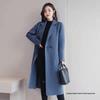 Women's Mid-Length Slim-Fit Wool Coat - 2025 Spring/Autumn Collection